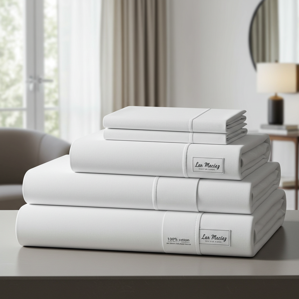 Kit com 3 Lençóis com Elástico 200 Fios Lar Maciez – Algodão Premium e Toque Acetinado